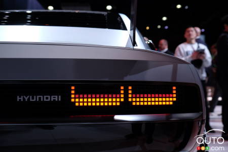 Rear light of the  Hyundai N Vision 74 Concept